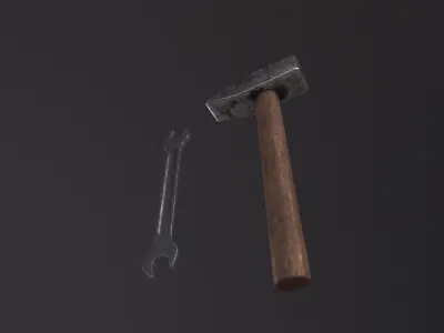 Industrial tools 3D Model Low-poly 3D model