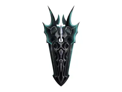 Dark Wings Shield Low-poly 3D model