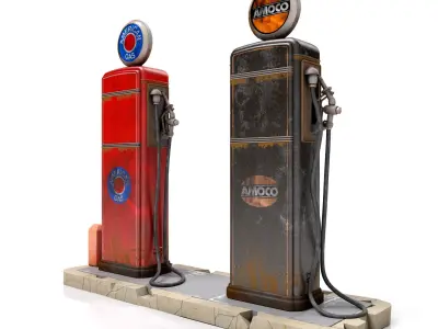 Old Gas Pump 3D model