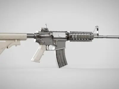 M4A1 Assault Rifle PBR Low-poly 3D model