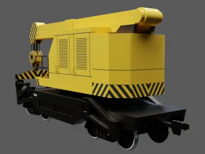 Railroad Crane 3D model purchase