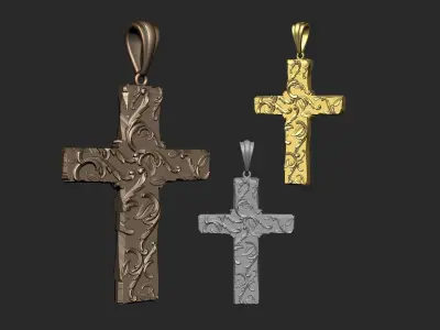 stylized cross 2 3D print model