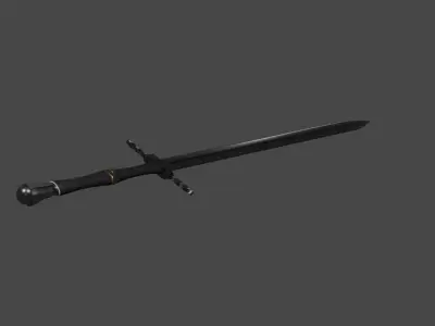 Middle Ages Sword Low-poly 3D model