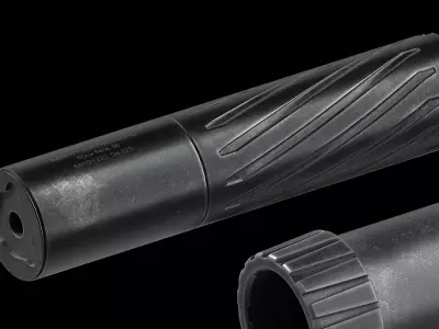  Banish 223 Suppressor Low-poly 3D model