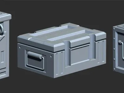 Sci-Fi Box Base Mesh Vol 1 Low-poly 3D model