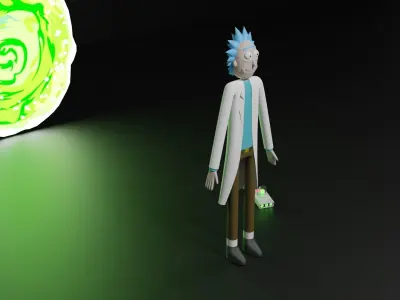 Rick 3D Model and morty 3D model