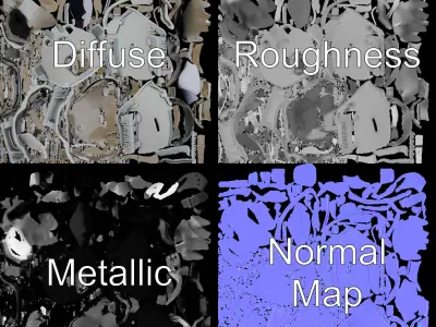 Tactical Helmet D Model Pack with Visor and Strap Low-poly 3D model