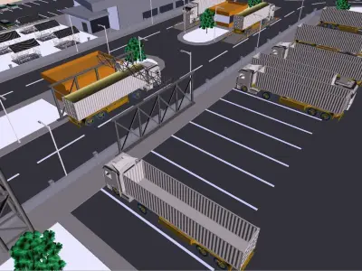 Factory Design Detailed Model 3D model