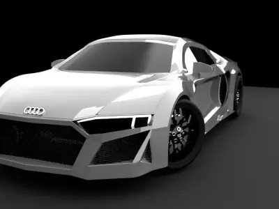 AudiR8 audi sports car Free low-poly 3D model