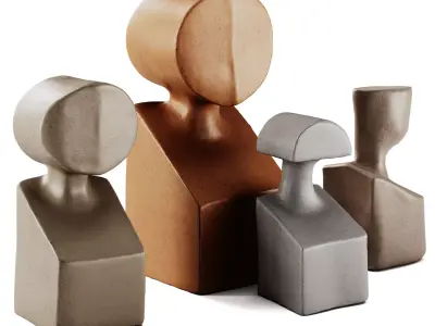 Gardeco Objects The Muses Ceramic Sculpture 3D model