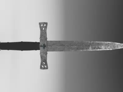 Medieval dagger 1 Low-poly 3D model