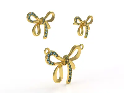 Dainty Bow Necklace 3D print model