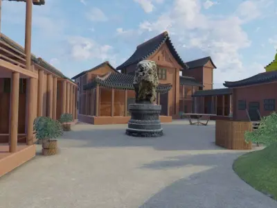 Ancient Mountain Village 3D model