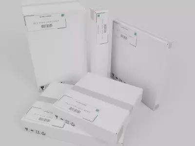 Cardboard Box Mixed Proportions Set - Rigged and Customizable 3D Model Pack