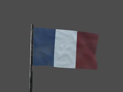 Flag 01 Low-poly 3D model