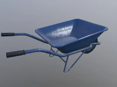 Pushcart Low-poly 3D model