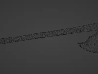 Medieval Axe 2 Low-poly 3D model
