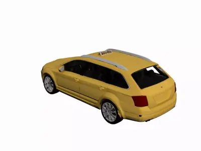 Skoda Octavia Taxi Sedan City Transport Vehicle Model 3D model