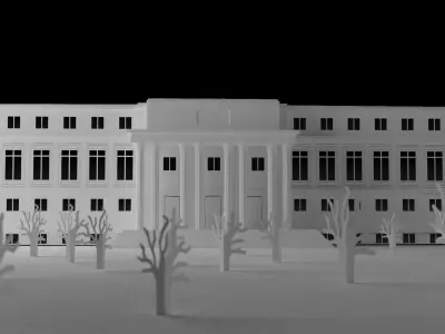 White Royal Mint Mansion  Free 3D model