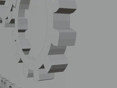 Abstract name logo Low-poly 3D model