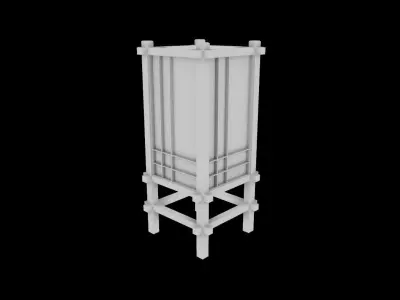 Traditional Japanese lantern Free 3D model