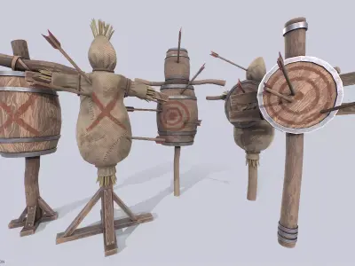 Training dummy collection 3D Model Pack purchase