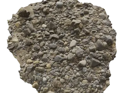  Pile of Large, Smooth Beach Rock Model  purchase