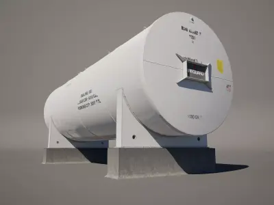  Fuel Gas Tank Low-poly 3D model