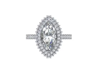 Marquise Art Deco Ring 3D print model order