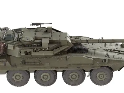 B1 Centauro tank Low-poly 3D model