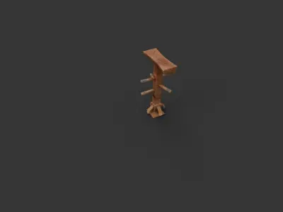 dummy dojo stylized Low-poly 3D model