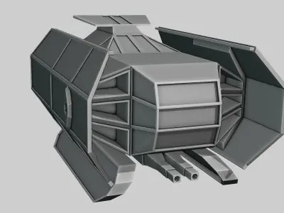 Eagle Eye Spaceship Low-poly 3D model