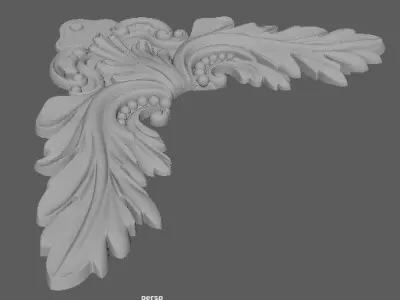 Central decor ornament for furniture 3D model 1150