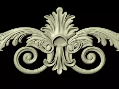 Central decor ornament for furniture 3D model 1153