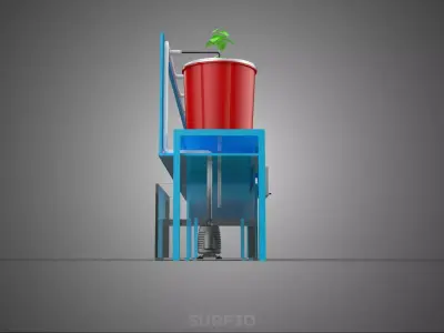 IOT CONTROLLED HYDROPONIC WATER NUTRIENT DELIVERY DUTCH BUCKET 3D model