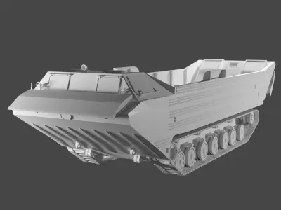 PTS-2 armored vehicle 3D model