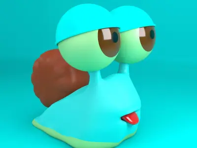 Shell toy snail 3D model