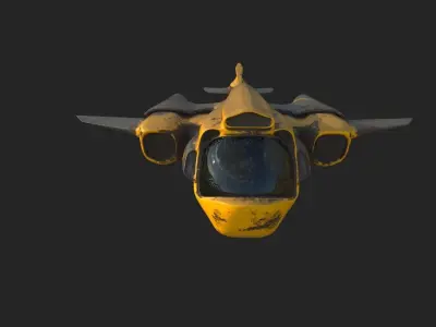 Old Working Spaceship 3D model