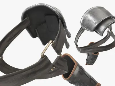  Fantasy Shoulder and Bracers Armor Set Metal 