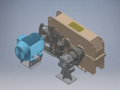 3 Speeds reducer gearbox 3D model