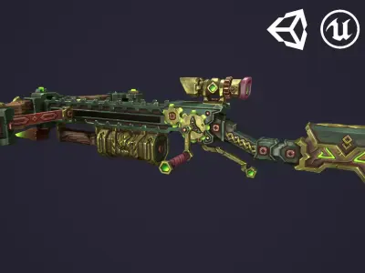 Dwarf crossbow Low-poly 3D model