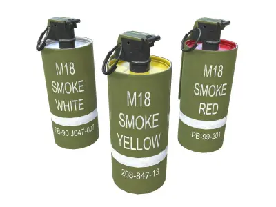 Smoke Grenades Low-poly 3D model
