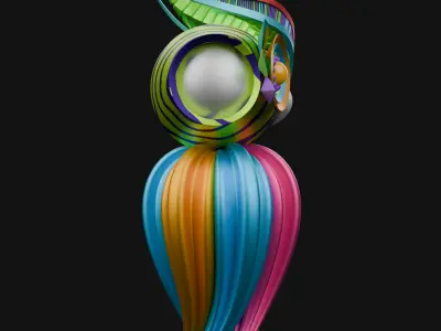 Abstract Owl 3D model instaletion 3D model
