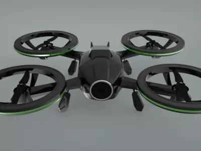 X-Black Drone - Quadcopter Free 3D print model