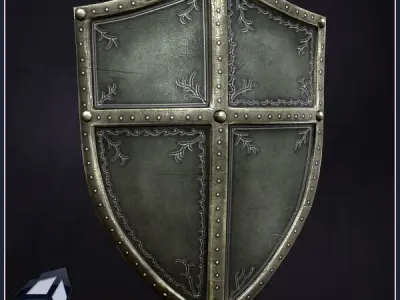 3 Heater Shields Low-poly 3D model