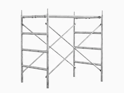 Metal Scaffolding Construction 01 Low-poly 3D model