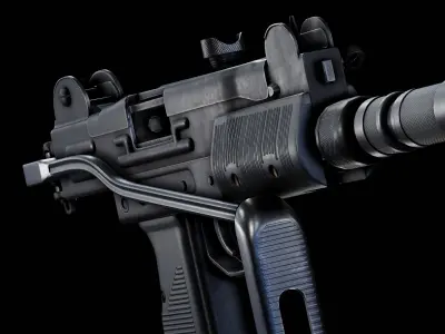 IMI Uzi SMG Low-poly 3D model