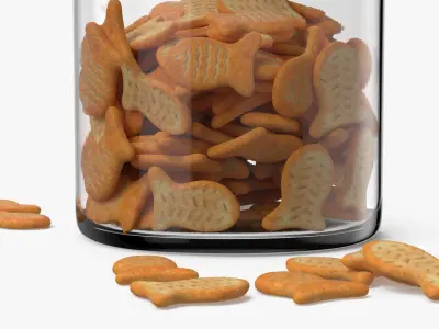 Glass Jars with Sweets Collection 3D model