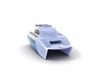 Sleek Catamaran Yacht model pack Low-poly 3D model