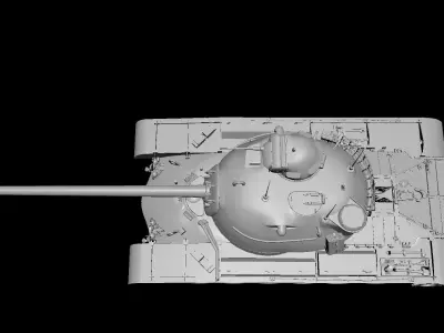 A84 M48A1 Tank Low-poly 3D model
